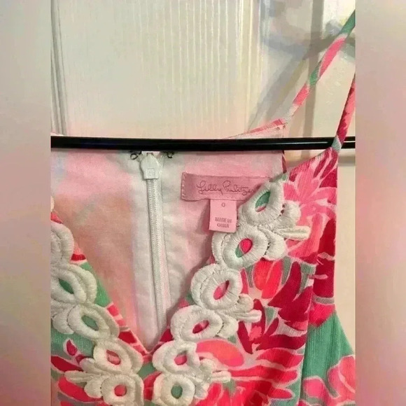 Lily Pulitzer Pear Shift Poolside Blue Love Birds Size 0 - Picture 5 of 7